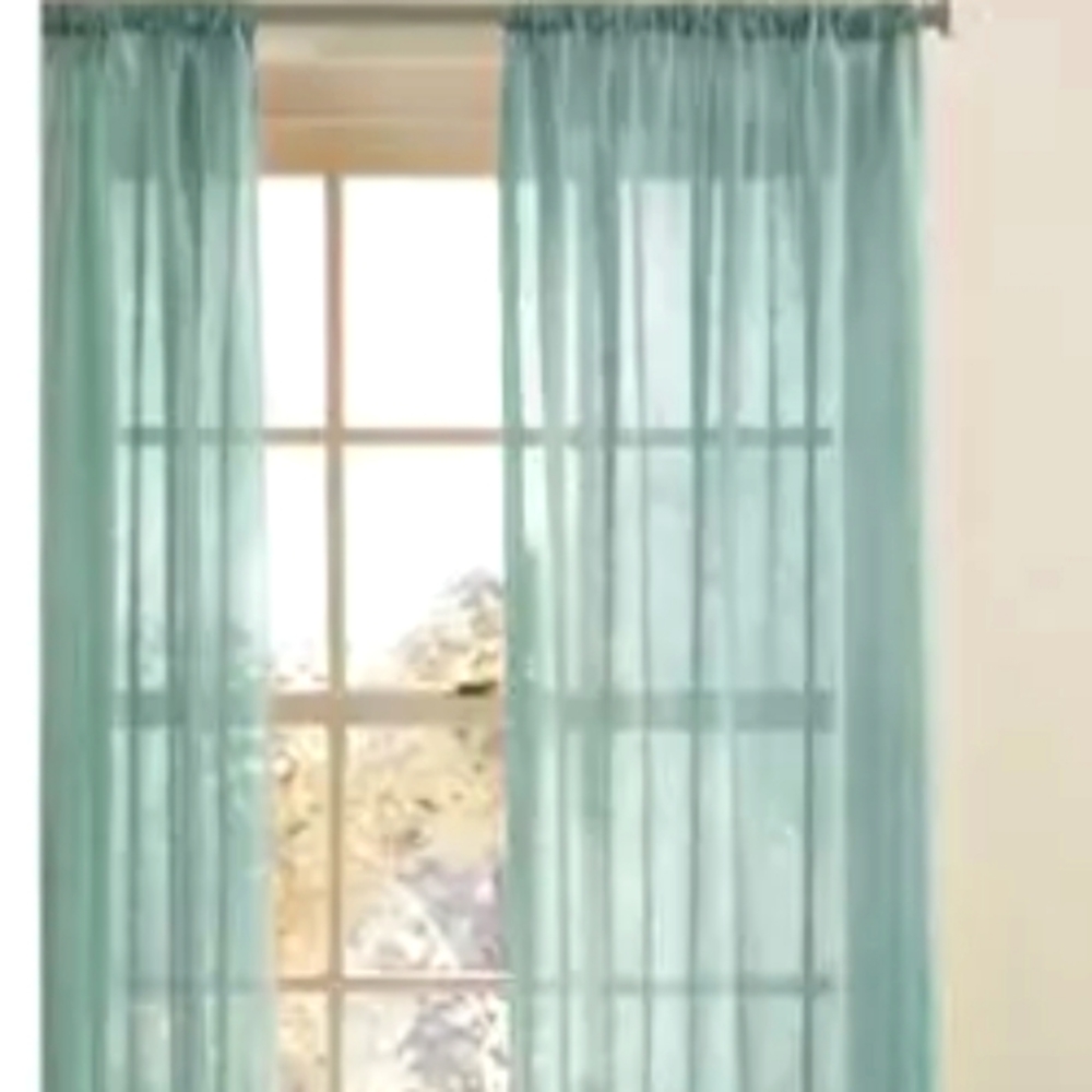  Better Homes & Gardens Sheer Crushed Voile Panel, Seaglass Green